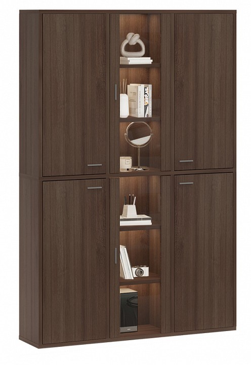 Шкаф-витрина Домино СУ(ш3в2)+4ФГ+2ФС MER_SUsh3v2-4FG-2FS-SH-shamoni-CH