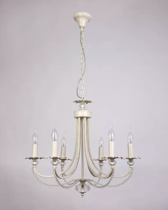 Подвесная люстра Abrasax Josephine 3007/6(creamgold), Кремовый, Металл, Неоклассика стиль