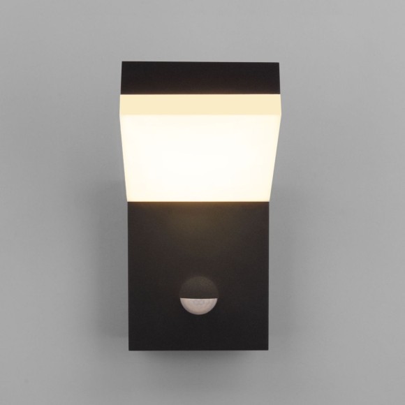 Уличный настенный светильник с датчиком движения Elektrostandard Sensor 1541 TECHNO LED черный 4690389219245 a072087