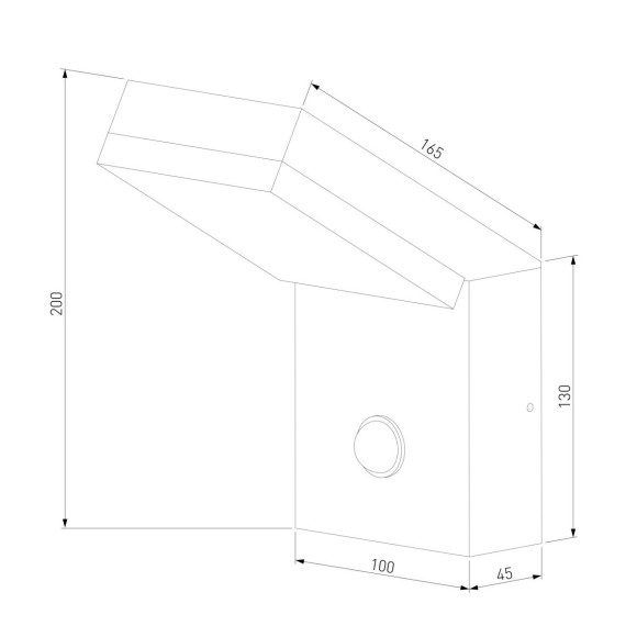 Уличный настенный светильник с датчиком движения Elektrostandard Sensor 1541 TECHNO LED черный 4690389219245 a072087