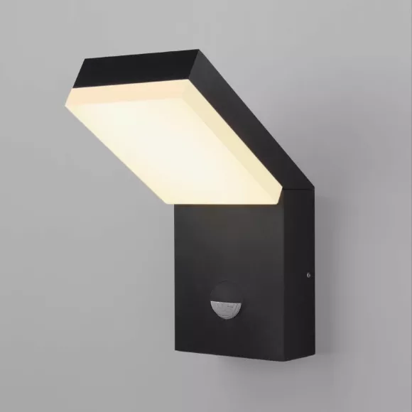 Уличный настенный светильник с датчиком движения Elektrostandard Sensor 1541 TECHNO LED черный 4690389219245 a072087 Уличный настенный светильник с датчиком движения Elektrostandard Sensor 1541 TECHNO LED черный 4690389219245 a072087