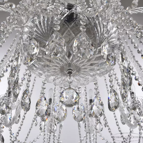 Подвесная люстра Bohemia Ivele Crystal 1402/16/400 Ni, Классика, Никель Подвесная люстра Bohemia Ivele Crystal 1402/16/400 Ni, Классика, Никель