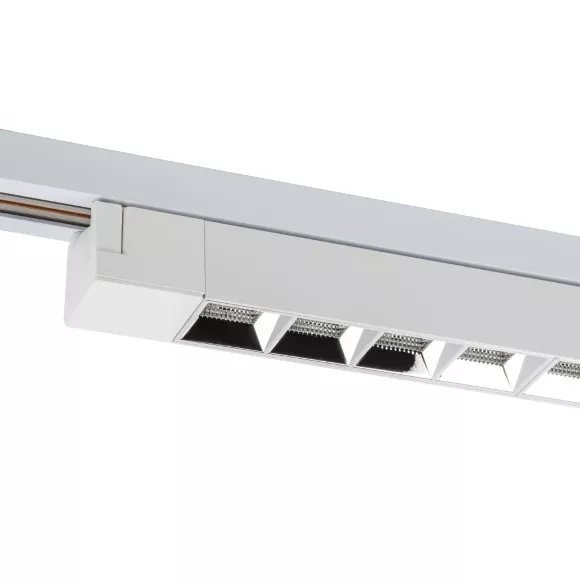 Трековый светодиодный светильник Volpe ULB-Q282 20W/4000K WHITE UL-00010121, Белый, Нейтральный белый, Алюминий, вид сбоку Трековый светодиодный светильник Volpe ULB-Q282 20W/4000K WHITE UL-00010121, Белый, Нейтральный белый, Алюминий, вид сбоку