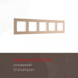 Рамка пятиместная Arte Milano 503.12-5.shampan