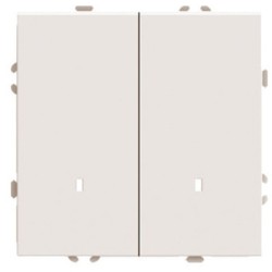 Выключатель 2-клавишный c индикатором (механизм) Stekker Эмили 250В 10А RSW10-5102-08 кашемир soft touch