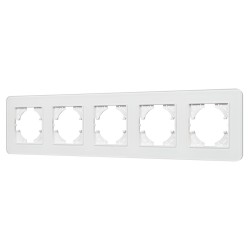 Рамка на 5 постов стеклянная Arlight FRM-OMALI-SFGS-5-WH 049720