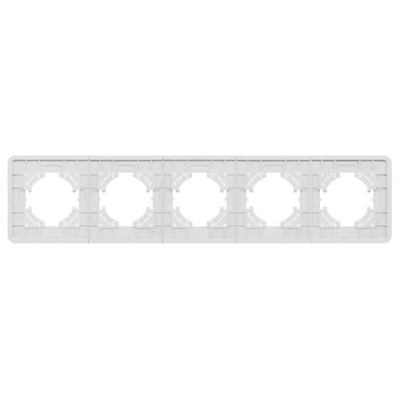 Рамка на 5 постов стеклянная Arlight FRM-OMALI-SFGS-5-WH 049720