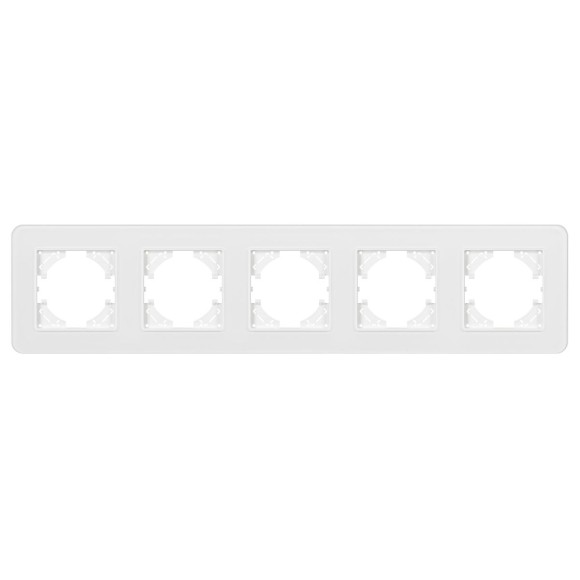 Рамка на 5 постов стеклянная Arlight FRM-OMALI-SFGS-5-WH 049720