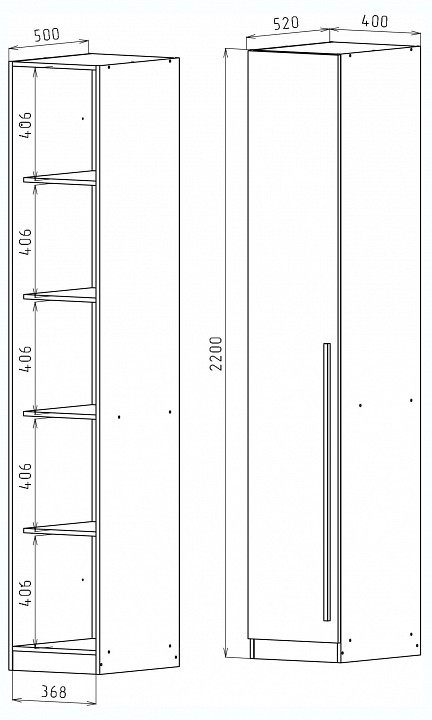 Шкаф для белья София 3101.М1 MEL_3101
