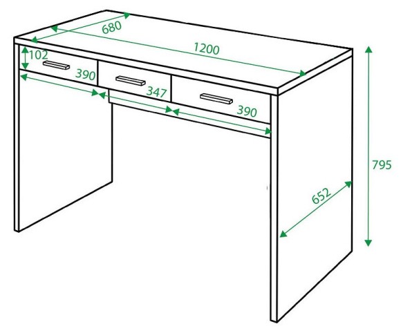 Стол письменный Домино нельсон СП-32С MER_SP-32SBEN