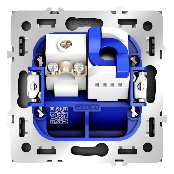 Розетка телевизионная встраиваемая Voltum S70 TV+RJ45 кат. 6, (графит) VLS060707