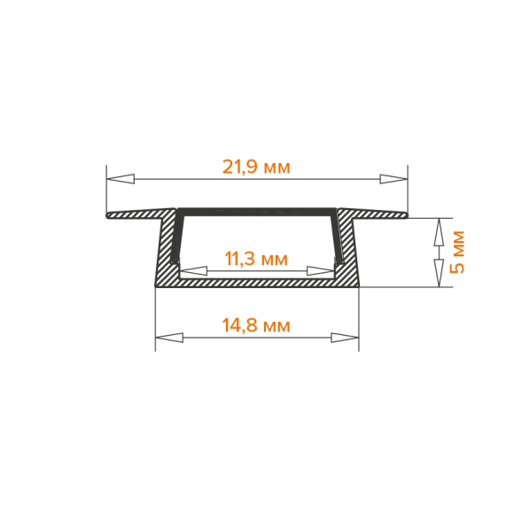 Профиль встраиваемый Wolta WAP-I 22/6/2000-B