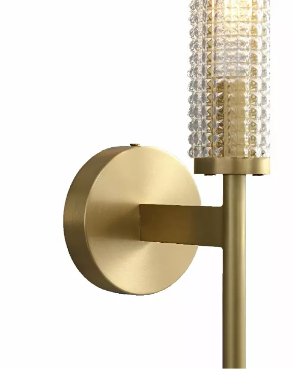 Бра Moderli Brass V11021-1W, Минимализм, Латунь, Прозрачный