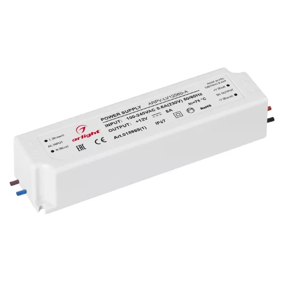 Блок питания Arlight ARPV-LV12060-A (12V, 5.0A, 60W) 018969(1) Блок питания Arlight ARPV-LV12060-A (12V, 5.0A, 60W) 018969(1)