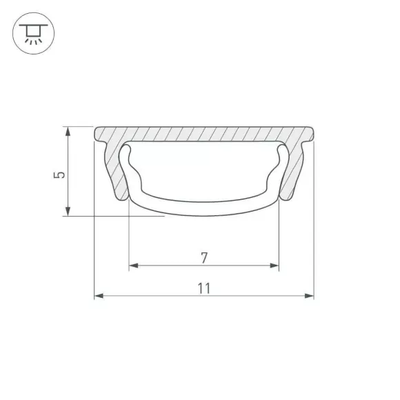 Профиль Arlight ARH-BENT-W11-2000 ANOD 023592 Профиль Arlight ARH-BENT-W11-2000 ANOD 023592