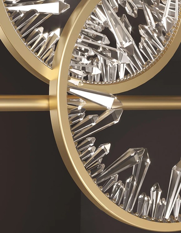 Подвесная светодиодная люстра Delight Collection XD XD-120B gold