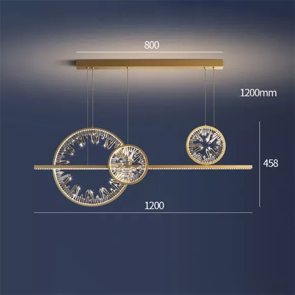 Подвесная люстра Delight Collection XD-120B gold, светодиодный модуль