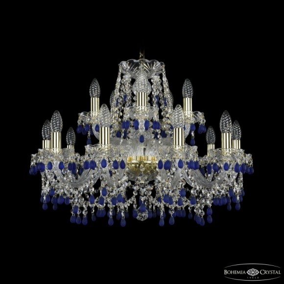 Подвесная люстра Bohemia Ivele Crystal 1410/10+5/240 G V3001
