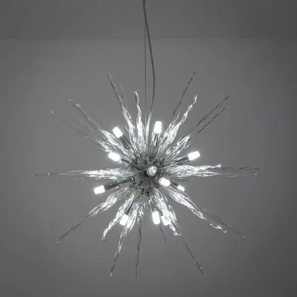 Подвесная люстра Arte Lamp Bella A1066SP-12CC, Хром, Прозрачный, Металл, крупный план Подвесная люстра Arte Lamp Bella A1066SP-12CC, Хром, Прозрачный, Металл, крупный план