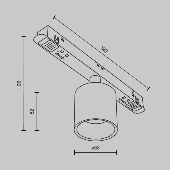 Трековый магнитный светильник Maytoni Alfa S TR132-2-7W3K-W, Черный, Белый, Теплый белый, крепление Трековый магнитный светильник Maytoni Alfa S TR132-2-7W3K-W, Черный, Белый, Теплый белый, крепление