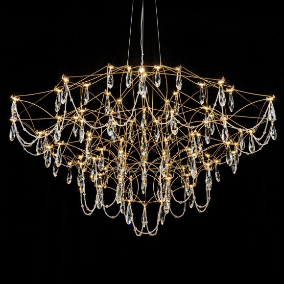 Подвесная светодиодная люстра с пультом управления Modelux ML.5602.1200P BS