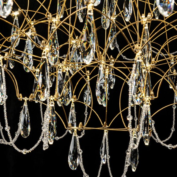 Подвесная светодиодная люстра с пультом управления Modelux ML.5602.1200P BS