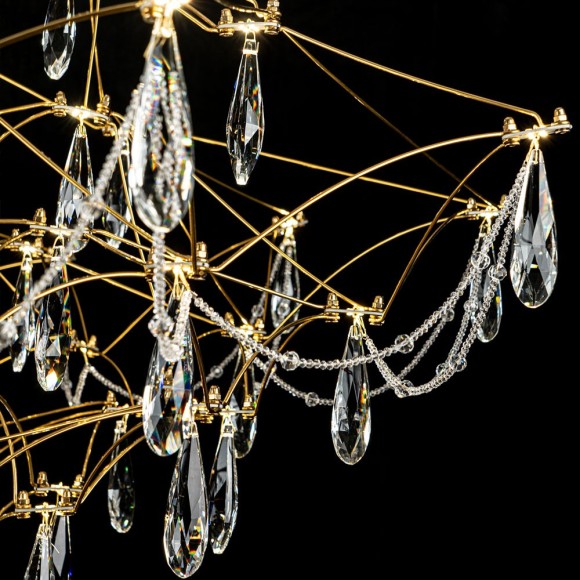 Подвесная светодиодная люстра с пультом управления Modelux ML.5602.1200P BS