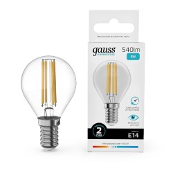 Лампа светодиодная Gauss Filament Elementary E14 8W 4100K 52128