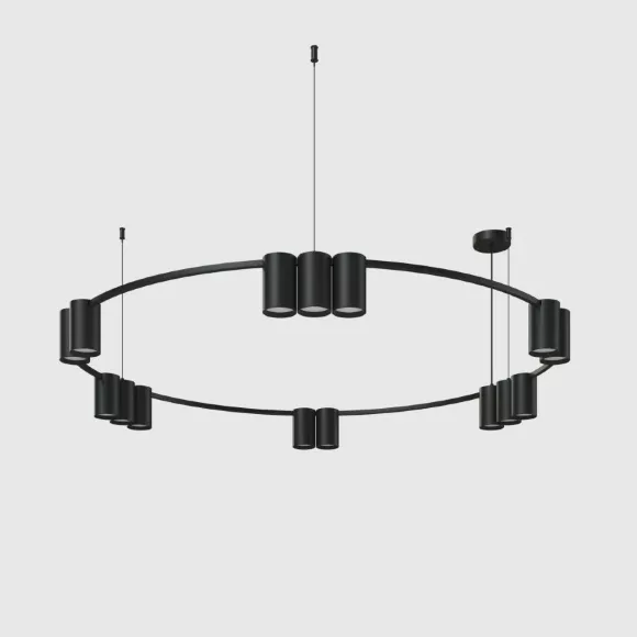Подвесная люстра Denkirs Orbit DK4067-BK, Черный, Алюминий, Современный стиль Подвесная люстра Denkirs Orbit DK4067-BK, Черный, Алюминий, Современный стиль