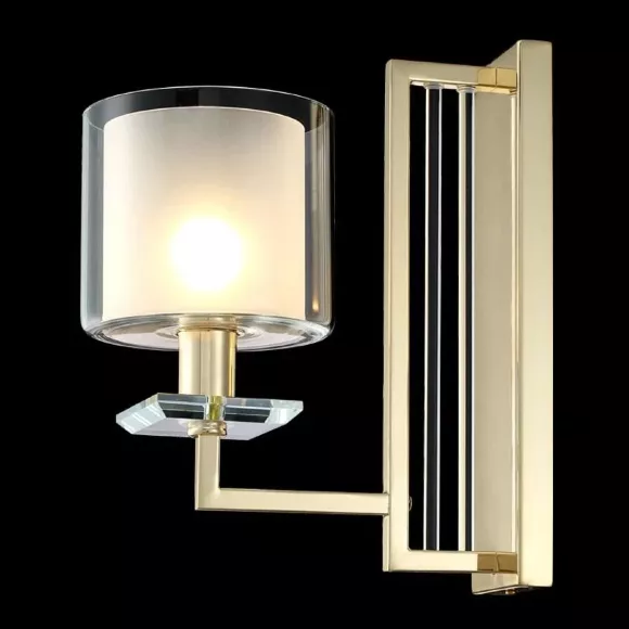 Бра Crystal Lux Nicolas AP1 Gold/White, декоративные элементы крупным планом Бра Crystal Lux Nicolas AP1 Gold/White, декоративные элементы крупным планом