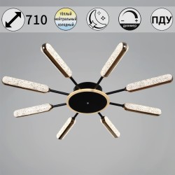 Потолочная люстра Reluce 08290-0.3-08 BK+GD