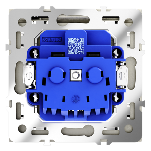 Розетка с защитными шторками и крышкой Voltum S70 VLS040305