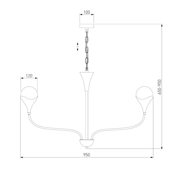 Подвесная люстра Eurosvet 60169/8 никель Smart a068277, вид снизу