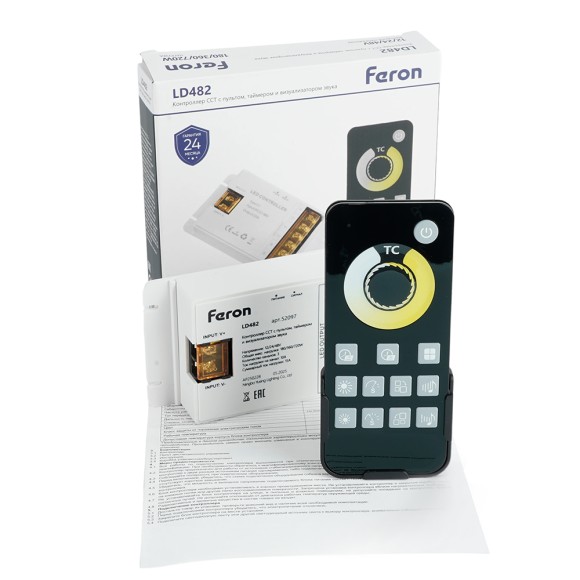 Контроллер CCT с пультом, таймером и визуализатором звука Feron LD482 12-24-48V 52097