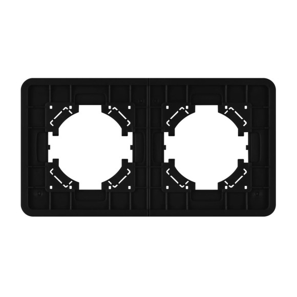 Рамка на 2 поста стеклянная Arlight FRM-OMALI-SFGS-2-BK 049709