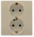 Розетка 2X2К+З Legrand Etika 16A 250V с/з со шторками безвинтовой зажим немецкий стандарт слоновая кость 672333