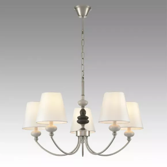 Подвесная люстра Lumion Classi Kentuki 8283/5, Серебро, Белый, Теплый белый, декоративные элементы крупным планом Подвесная люстра Lumion Classi Kentuki 8283/5, Серебро, Белый, Теплый белый, декоративные элементы крупным планом