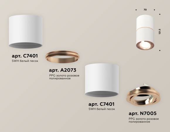 Потолочный светильник Ambrella Light Techno Spot XS7401220 (C7401, A2073, C7401, N7005)