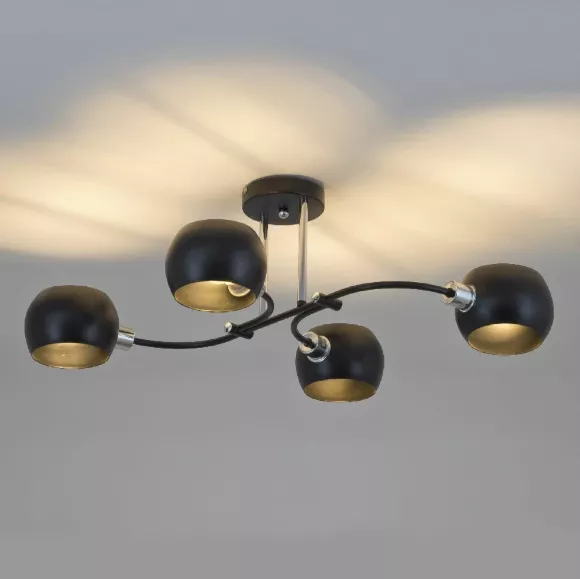 Люстра на штанге Modemodern MD.5172.4, Лофт, Черный