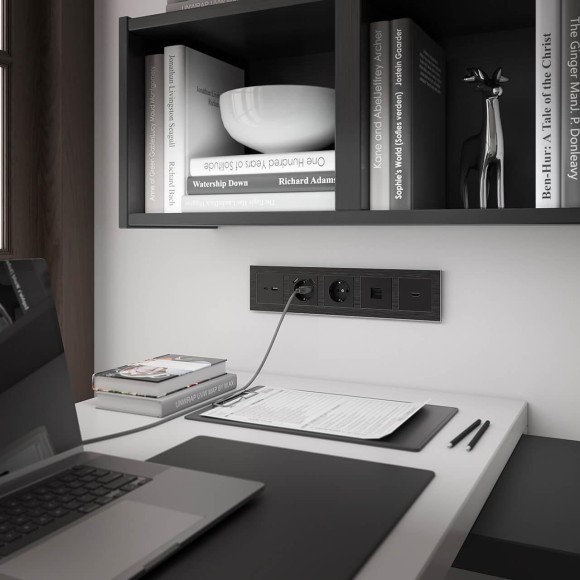 Телефонная розетка RJ-11 Werkel черный матовый W1182008 4690389156960 a051604