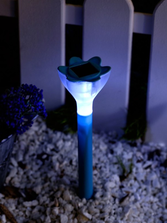 Светильник на солнечных батареях (10624) Uniel Promo USL-C-418/PT305 Blue Crocus