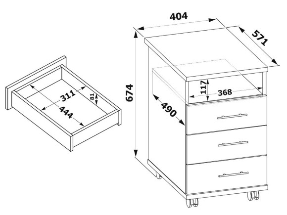 Тумба КТ-12 SK_KT12V5