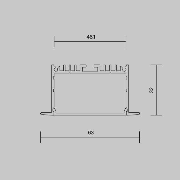 Алюминиевый встраиваемый профиль Maytoni 632004