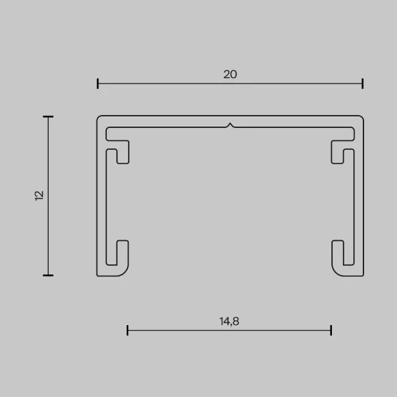 Шинопровод накладной Maytoni Busbar trunkings Basity TRX172-112B, Алюминий