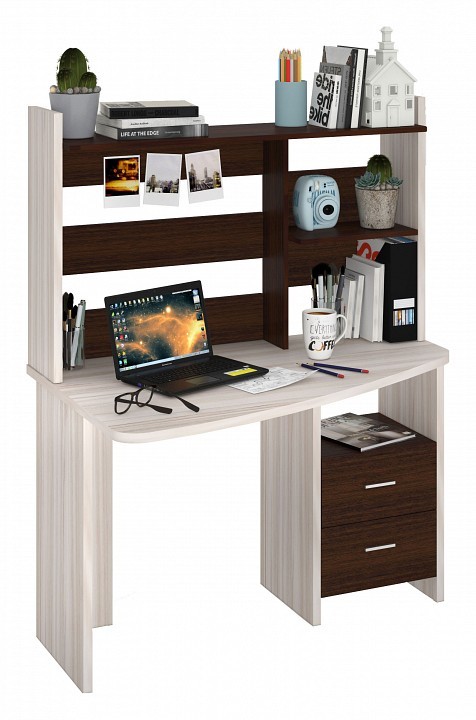 Стол компьютерный Домино Лайт СКЛ-Крл 120+НКЛ-120 MER_SKL-Krl120_NKL-120_KV_LEV