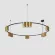 Подвесная люстра Denkirs Orbit DK4067-BK+SG, Черный, Матовое золото, Золото