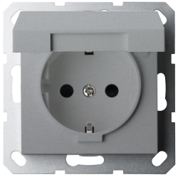 Двойная розетка SHUKO Jasmart с крышкой с защитными шторками (2P+T) 16A 250V G5505S