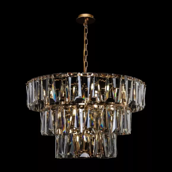 Подвесная люстра Maytoni Puntes MOD043PL-18G, Золото, Прозрачный, Металл Подвесная люстра Maytoni Puntes MOD043PL-18G, Золото, Прозрачный, Металл