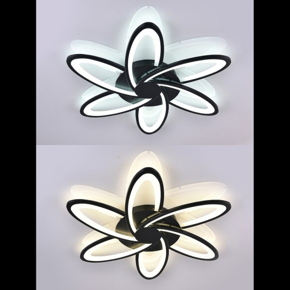 Потолочная люстра с пультом управления Natali Kovaltseva LED Light HIGH-TECH LED LAMPS 82008 BLACK