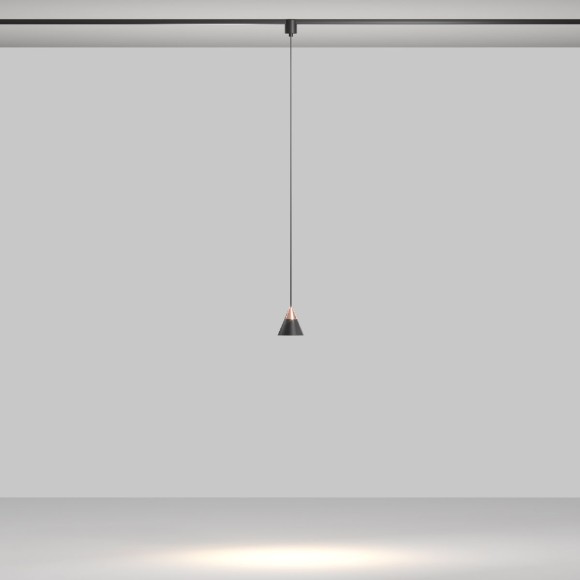 Трековый подвесной магнитный светильник Maytoni Cono TR166-1-7W3K-M-B